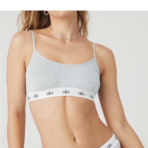 ALO Yoga Light Gray Bralette - Picture 1 of 4